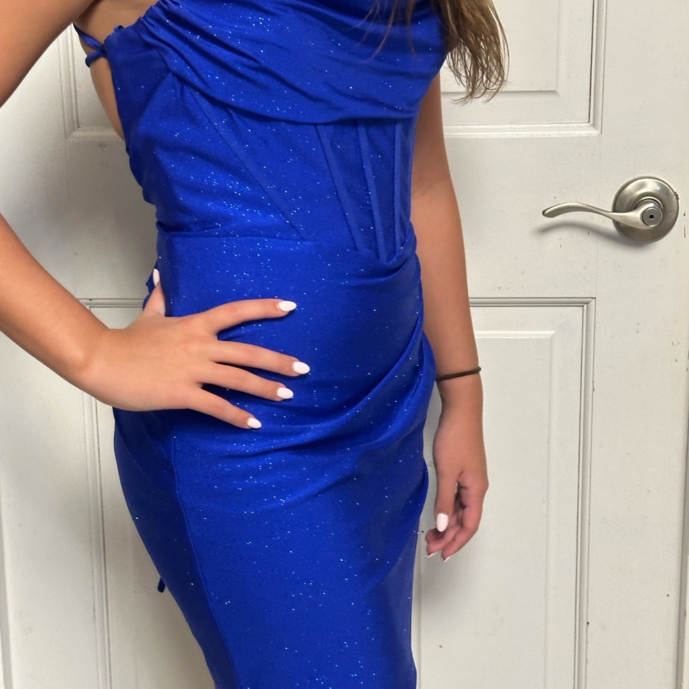 Royal Blue Corset Cocktail Dress | Sparkle Bodycon | Homecoming/Prom